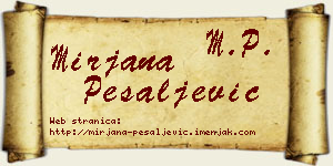 Mirjana Pešaljević vizit kartica